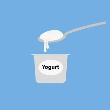 Cute yogurt vector.isolated Stock Illustration