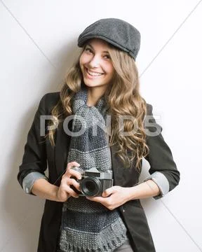 Cute young artist. Stock Photos