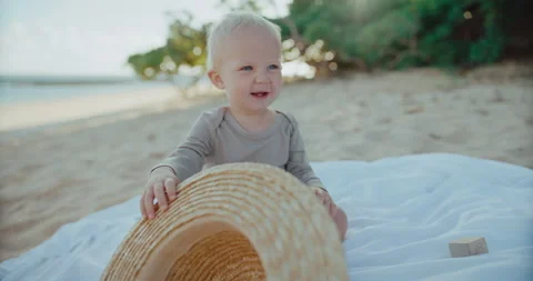 Cute Young Baby Stock Footage 193184773