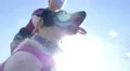 Cute Young Woman and Her Smiling Dog Outdoors HD Footage