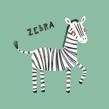 Cute zebra card Stock Illustration