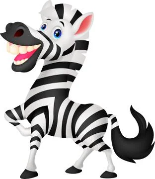 Cute zebra cartoon Stock Illustration
