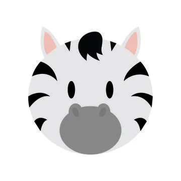 Cute zebra face Stock Illustration