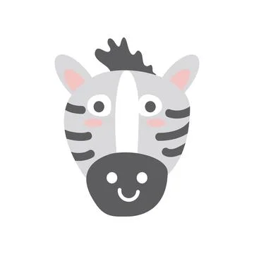 Cute zebra face Stock Illustration