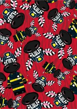 Cute Zebra Fireman - Firefighter Stock Illustration