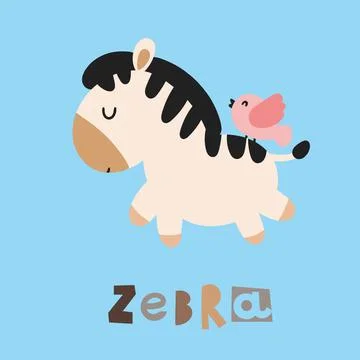 Cute zebra Stock Illustration