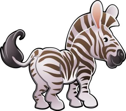 Cute zebra vector illustration Illustrazione stock