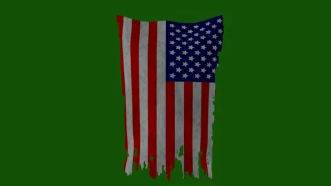 Cuted USA Flag Stock Footage 152459845