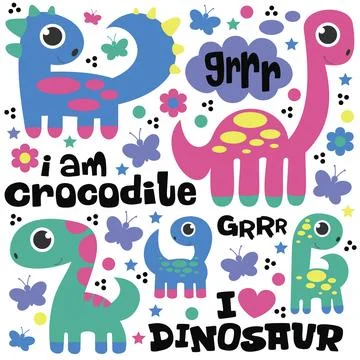 CuteDino Stock Illustration
