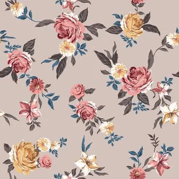 Cute,Flower,Design,Textile,Illustration Illustrazione stock