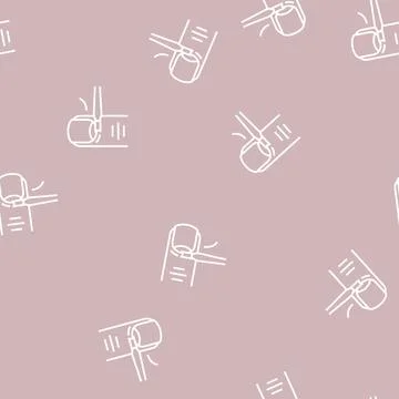 Cuticle cutting line seamless pattern Stock Illustration