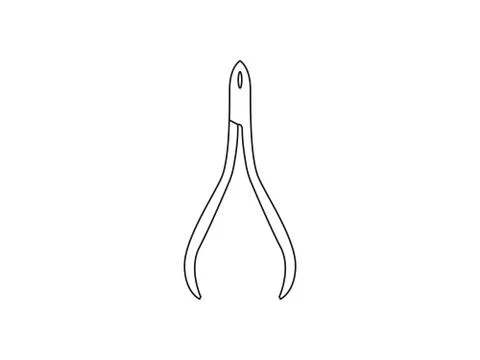 Cuticle nipper icon. Vector illustration, flat design. Stock Illustration