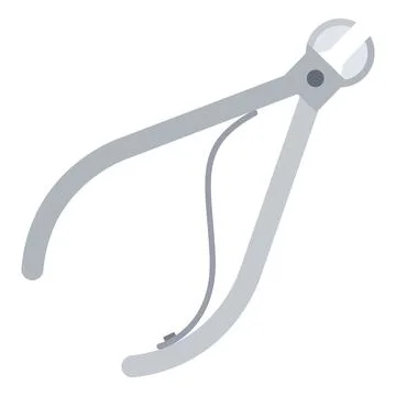 Cuticle nippers flat clipart vector illustration Stock Illustration