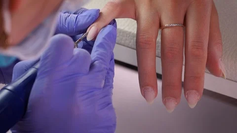 Cuticle removal macro Stock Footage 103830723