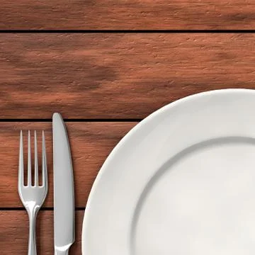 Cutlery and dish 写真素材