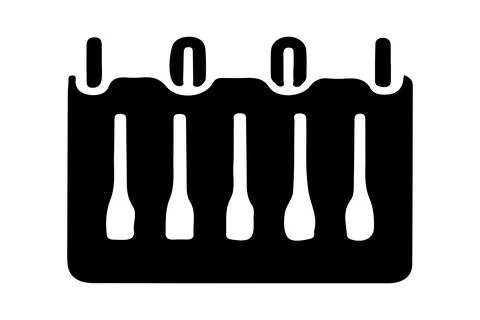 Cutlery for cooking on hooks vector design Stockillustratie