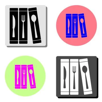 Cutlery. flat vector icon Stock Illustration