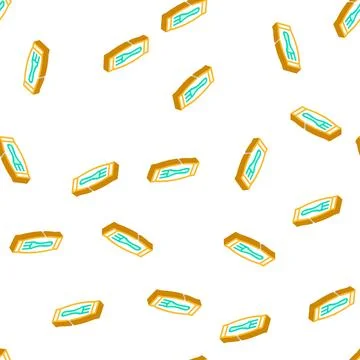 Cutlery fork in pack isometric icon seamless pattern Stock Illustration