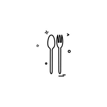 Cutlery fork setting spoon icon vector design Stock Illustration