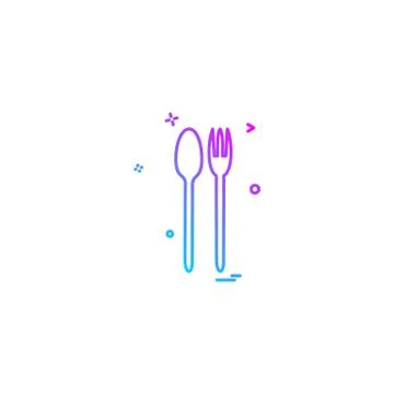 Cutlery fork setting spoon icon vector design Stock Illustration