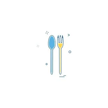 Cutlery fork setting spoon icon vector design Stock Illustration