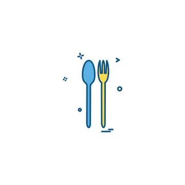 Cutlery fork setting spoon icon vector design Stock Illustration