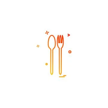 Cutlery fork setting spoon icon vector design Stock Illustration