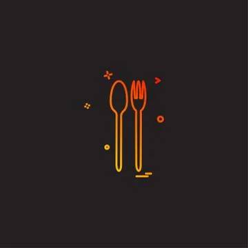 Cutlery fork setting spoon icon vector design Stock Illustration
