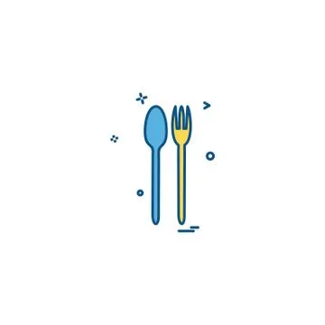 Cutlery fork setting spoon icon vector design Stock Illustration