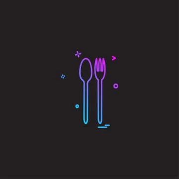 Cutlery fork setting spoon icon vector design Stock Illustration