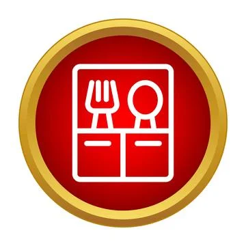Cutlery icon for restaurant menu or kitchen app Stock Illustration