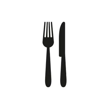 Cutlery icon vector on white background Stock Illustration