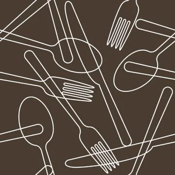 Cutlery pattern Stock Illustration