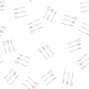 Cutlery plastic glyph seamless pattern Stock Illustration