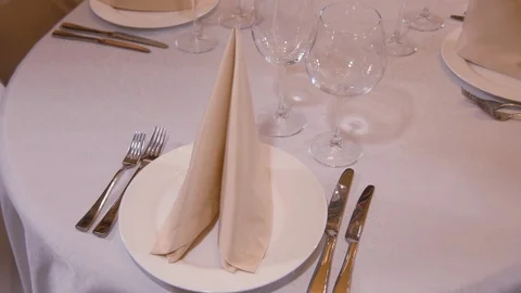  Cutlery in the Restaurant Stock Footage 87970668