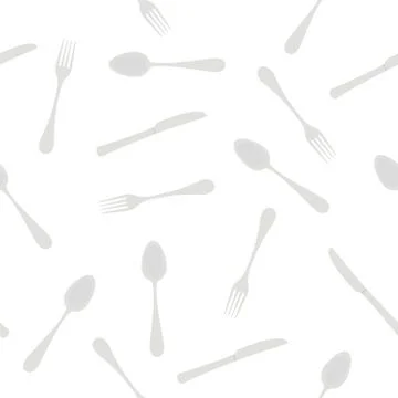 Cutlery Seamless Pattern or Background Stock Illustration
