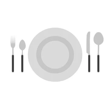  Cutlery set fork vector spoon knife icon isolated kitchen restaurant meal... Stock Photos