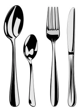 Cutlery set vector illustration Stock Illustration