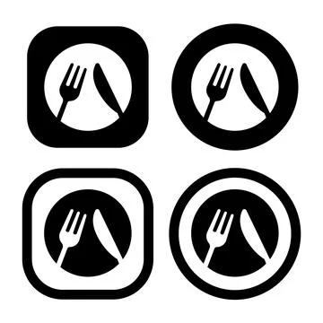 Cutlery Silverware icon vector illustration symbol Isolated template. Stock Illustration