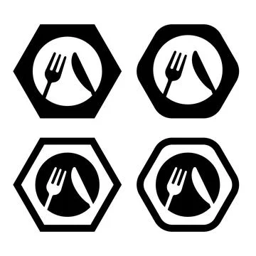 Cutlery Silverware icon vector illustration symbol Isolated template. Stock Illustration