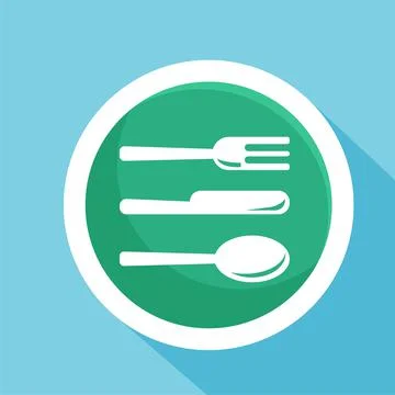 Cutlery Silverware icon vector illustration symbol Isolated template. Illustrazione stock