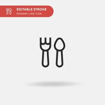 Cutlery Simple vector icon. Illustration symbol design template for web mobil Stock Illustration