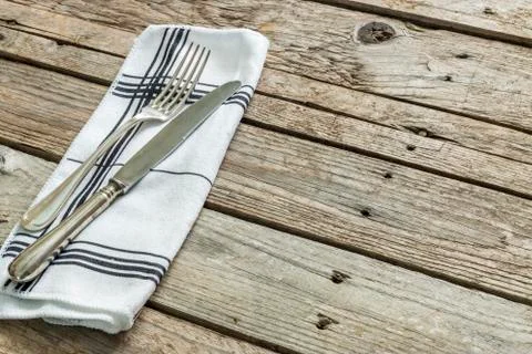 Cutlery on the table Stock Photos