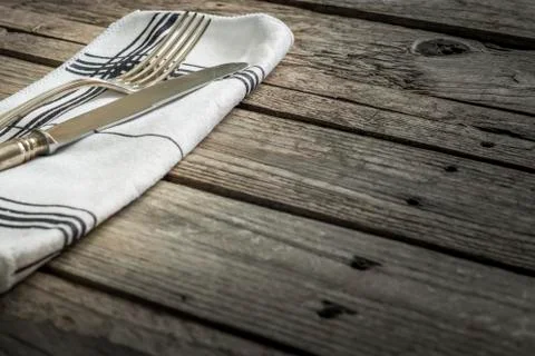 Cutlery on the table Stock Photos