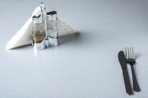 Cutlery on the table Foto stock