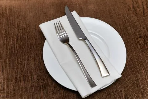 Cutlery on a teble Stock Photos