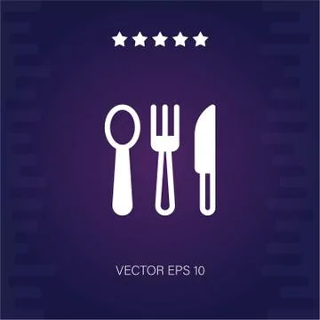 Cutlery vector icon Stock Illustration