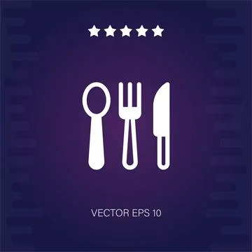 Cutlery vector icon Stock Illustration
