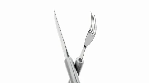 Cutlery on white Stock Footage 8688856