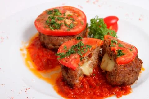 Cutlet with cheese Stock Photos